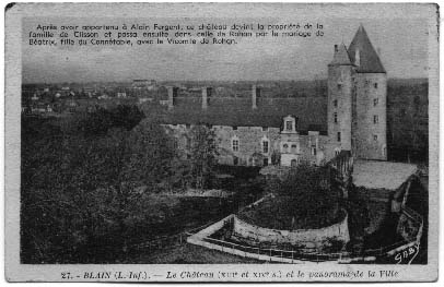 Chateau-de-Blain, France. The 83rd Division was in Blain in late September 44.